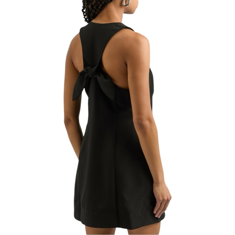 Ganni Twill Mini Dress Black size 38 new with tag - Picture 5 of 11